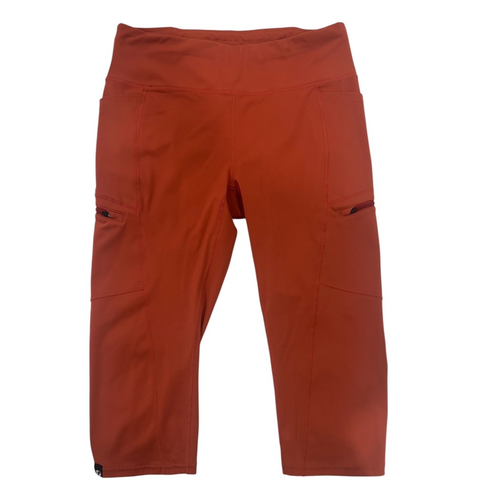 Oiselle Vibrant Orange Activewear Capris